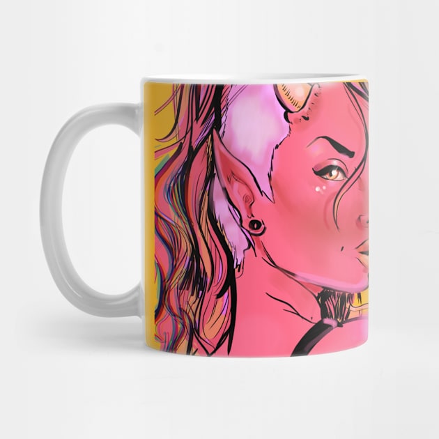 Demon Girl Pinup | Pop Art Illustration by GeorgiaGoddard